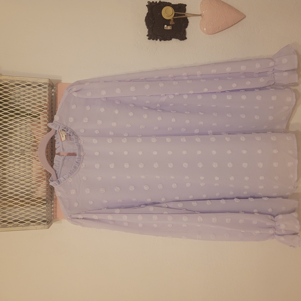 Lavender Ruffle Blouse - Picture 1 of 5
